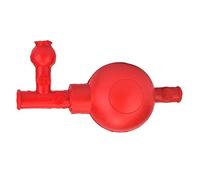 ERYUE Resistente Pipetta Riempitrice con Pistone di Aspirazione in Gomma e 3 Valvole per Laboratori, Laboratori Industriali e Minerari - Rosso (Rosso)