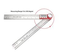 ERYUE Righello Digitale Preciso in Acciaio Inossidabile Strumento di Misurazione a 360 Gradi per la Misurazione della Lunghezza Dell'angolo per i Lavoratori Edili (0-300 mm)