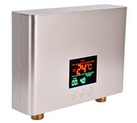 ERYUE Scaldabagno Elettrico Senza Serbatoio da 5500 W Riscaldamento Rapido per Bagno Pannello Touch con Telecomando per Accessorio da Bagno (Oro)