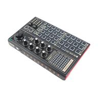 ERYUE Scheda Audio con Voce Multieffetto con Luce LED per Streaming Live, 20 Effetti Audio e modalità Voce Magica, Adatta per Giocatori e Creatori di Contenuti, Nera 23 * 15 * 3 Cm