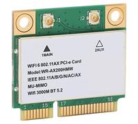 ERYUE Scheda di Rete per Laptop Mini PCIE WiFi6 MU MIMO Dual Band 2.4G/5G Dual Band 2974Mbps, BT5.2, USB 4.0 con Mini PCIE per Notebook, Host di Piccole Dimensioni, Tutto in,