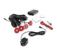 ERYUE Sensore di Backup Integrato per Auto con Frequenza Ultrasonica da 40 KHz per Evitare Collisioni e Installazione Semplice, Assistenza Alla Retromarcia, Materiale ABS Rosso (Argento)