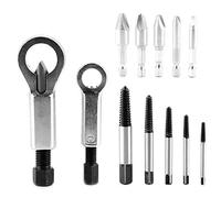 ERYUE Set di Attrezzi per Spaccare Dadi Kit Spaccabulloni Durevole per Dadi Ostinati e Prigionieri Danneggiati Meccanici e Appassionati di Auto Piastra Cromata 12 Pezzi