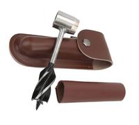 ERYUE Set di Chiavi per Coclea Manuale Punta da Trapano per Coclea in Legno Manuale Durevole in Acciaio Inossidabile attività All'aperto (Borsa e fondina pelle marrone)