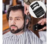 ERYUE Set di Lame di Ricambio per Tagliacapelli Testina Resistente in Acciaio Inossidabile per Tagliacapelli Elettrico, Lame Lisce e Incise Taglio Capelli Veloce, Accessori Uomo e Donna (Nero)