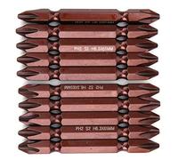 ERYUE Set di Punte per Cacciavite Magnetico a Doppia estremità High Bite PH2/SL6 Strumento Hardware per Viti di Fissaggio 10 PC la Manutenzione Domestica (Testa doppia S2 H6.3X65XPH2 rossa)