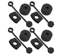 ERYUE Set di Tappi in Silicone a Prova di Perdite Accessori per Bicchieri Portatili Compatti Set da 4 Facili da Pulire per Tazze (Nera)