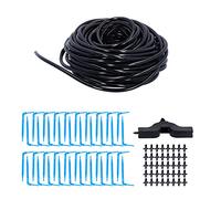 ERYUE Set di Tubi per Irrigazione per Irrigazione a Goccia da 15 M, Accessorio Piantine Serra da Giardino, Giardinaggio Domestico e Spazi Verdi Pubblici, in Plastica, 382 G, 13,5 Once