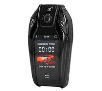 ERYUE Smart Key Accesso Remoto Senza Chiave con Touch Screen LCD, Telaio in Lega, Accesso Senza Chiave e Funzione Anti Smarrimento, Adatto a Tutti i Modelli con Pulsante di Avvio/arresto Motore (Nera)