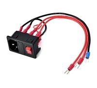 ERYUE Spina Tipo U 10A 220V/110V Modulo Presa Adattatore Interruttore di Alimentazione con Fusibile per Stampante 3D, Materiale Verde, Installazione Semplice