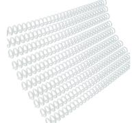 ERYUE Spine di Rilegatura in Plastica a 30 Buche, Anelli 10 Pezzi 12 Mm, per Taccuino di Carta Fai-te, Forniture per la Scuola di Ufficio (Bianco)
