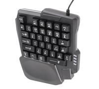 ERYUE Tastiera da Gioco con una Mano Impermeabile Ampio Poggiapolsi 35 Tasti USB Cablata Retroilluminata per Giochi Mobili su Computer, Adatta per Palmi Grandi e Piccoli