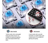 ERYUE Tastiera Meccanica Interruttore Blu Retroilluminato a LED per Appassionati di Giochi ABS//61 Tasti 21 Effetti di Luce (Interruttore rosso)