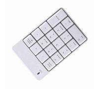 ERYUE Tastierino Numerico Wireless, Mini Tastiera Digitale a 18 Tasti per Utenti di Notebook Entro una Distanza Remota di 10 M, Design Compatto, Supporto Plug and Play (Bianca)
