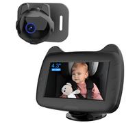 ERYUE Telecamera Specchietto per Bambini a Visione Intera 1080P con Visione Notturna IR-CUT, Stabile in Varie Scene, Ideale per il Monitoraggio della Sicurezza dei Bambini