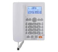 ERYUE Telefono con Filo da Tavolo, Set di Prolunga a Doppia Porta con Audio Nitido, Display LCD, Pulsanti Grandi per Ufficio Domestico, Include Altoparlante per Chiamate in Vivavoce (Bianca)