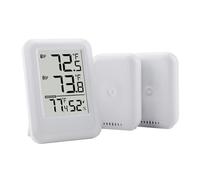 ERYUE Termometro Digitale per Interni Ed Esterni, Igrometro, Display da 2,56 Pollici, Dispositivo di Monitoraggio Wireless dell'umidità della Temperatura, per Ufficio Domestico, con Indicatore di