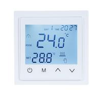 ERYUE Termoregolatore con Display Digitale Multifunzionale con Blocco Bambini - Termostato per Riscaldamento Elettrico per Hotel/centri Commerciali, AC85V-265V, Bianco (#1)