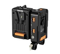 ERYUE ZGCINE VM- Piastra Batteria con Attacco a V con Pinna di Squalo Uscite Multiple per Riprese Video e Produzioni Cinematografiche