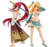 Erza Scarlet & Aquarius Lucy Figure in PVC Statua Desktop Ornamento per la casa