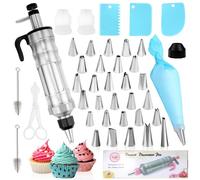 Erzekrim 40 Pcs Siringa per dolci Beccucci Sac a Poche Siringa per Pasticceria Presse Per Pistola Per Dolci Penna Per Decorare Torte Sacca a Poche per Dolci per Decorare Torte Dolci Cupcake (nero)