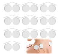 ErzekrimElettrodi per Elettrostimolatore 40x40mm 20 Pezzi Elettrodi Tens di Ricambio Autoadesivi Elettrodi Pad con Attacco Universale a Spinotto da 2mm per Elettrostimolatori TENS EMS