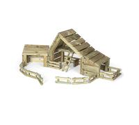 Erzi 41028 Fattoria in Legno per Bambini con Recinti e Scala | Gioco Creativo e Montessori | Accessorio per Animali e Personaggi | Fatto in Germania