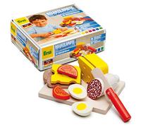 Erzi- Set da Taglio per Sandwich Giocattolo in Legno, Multicolore, 19 x 15.2 x 6.3 cm, 28205