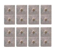 ^es 8 Elettrodi rettangolari 5x10cm monopolari due clip 3,6mm compatibili compex