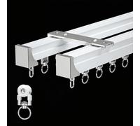 es Flexibles para Cortinas de con ClipsMontaje en Pared o Perfecto para Cortinas Caravanas Duchas y Hospitales Separador de Ambientes (Double 4.5m)