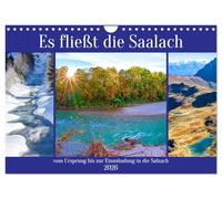 Es fließt die Saalach (Wandkalender 2026 DIN A4 quer), CALVENDO Monatskalender: Beeindruckende Impressionen vom Ursprung bis zur Einmündung in die Salzach