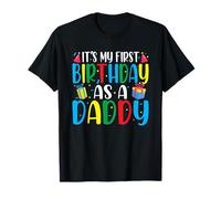 Es Mi Primer Cumpleaños Como Padre Partito Papà Compleanno Maglietta