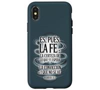 Es Pues La Fe - Ebreo 11:1 Versetto della Bibbia Spagnolo Cristiano Custodia per iPhone X/XS