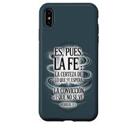 Es Pues La Fe - Ebreo 11:1 Versetto della Bibbia Spagnolo Cristiano Custodia per iPhone XS Max
