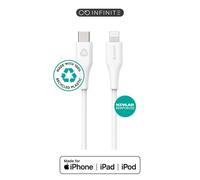 ES602270-BULK eSTUFF INFINITE Super Soft USB-C to Lightning Cable 2m White - 100