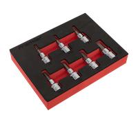 Esagonale Presa Set di Punte 7pc 1cmSq Drive - Imperial - Sealey AK6246 Nuovo