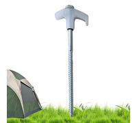 esagonali, forabili, ancoraggi a vite a terra | pali in metallo da 20 cm per il pavimento, si illuminano al buio, da campeggio, antivento, per tende da sole, esterni