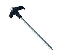 esagonali, per tende perforabili, ancoraggi a vite - Pali in metallo per il terreno che si illuminano al buio, 20 cm | filettati antivento, a vite, da campeggio per tende da sole, campeggio all'aperto