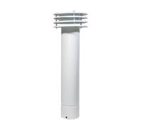 ESALATORE FUMO VENTILATO IN LAMIERA VERNICIATA BIANCA Diam. 130