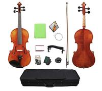 Esame Di Grado Per Studenti Di Violino 4/4 Che Suona Uno Strumento Di Violino In Ebano Con Motivo Fatto A Mano (Color : Set 4/4)
