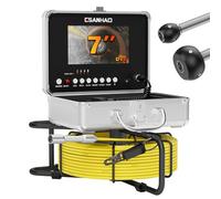 ESANHAO Endoscopio per Tubi 20/30M con Schermo AHD 7" DVR, 1080P HD, Scheda 16GB Inclusa, Contametri, Marcatura Metri, IP68 Impermeabile, per Tubi Fognari Industriali (20M-Telecamera da 23mm)
