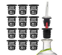 Esatto Adattatori per versatore di liquori, set da 12 pezzi, perfetto per grandi bottiglie di olio d'oliva e bottiglie di liquore, fino a 25 mm di collo, converte qualsiasi beccuccio in un grande
