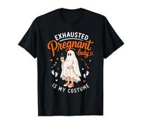 Esausto Incinta Mamma Divertente Halloween Fantasma Maglietta