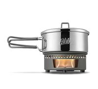 Esbit Set di cottura a combustibile secco - Fornello da campeggio per esterni 1000 ml con pentola in acciaio inox - Maniglie pieghevoli - Set di fornelli da campeggio