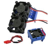 ESC/motore ventola di raffreddamento Set dissipatore di calore Parti RC per TRAXXAS VXL-3S Slash/Rally/Bandit/Stampede 2WD 4WD RC Car (blu)