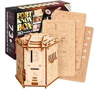 ESC WELT Fort Knox Box PRO Puzzle 3D - Scatola Rompicapo di Legno 3 in 1 - Scatola Puzzle per Bambini e Adulti - Modellismo da Costruire - Pasqua Puzzle in Legno - Gioco di Escape Room - Kit Modello