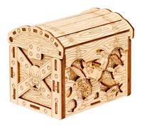 ESC WELT Pirate's Treasure Chest Puzzle Box - Escape Room in una Scatola - Rompicapo a Tema Nautico - Gioco di Puzzle 3D per Adulti e Bambini - Scatola di Puzzle in Legno Unica