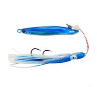 Esca 40g Glow per octopus Rig per Deep Sea Esca 40g Glow per(Blue 40g) | Ferro per robusto, per ami BKK affilati, tiene la preda, rig pre-assemblato, risparmio tempo