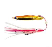 Esca 40g Glow per octopus Rig per Deep Sea Esca 40g Glow per(Yellow 40g) | Ferro per robusto, per ami BKK affilati, tiene la preda, rig pre-assemblato, risparmio tempo