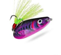Esca a cucchiaino lunga in metallo da 11 g, 4,5 cm, placcata argento, per pesca d'acqua dolce e salata, mirtillo, luccio, pesce persico (A)
